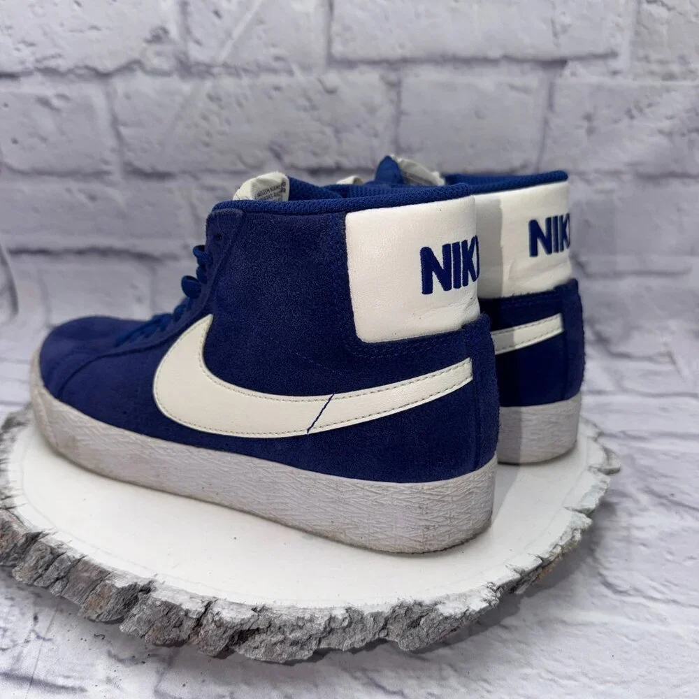 Nike SB Boys Blazer Mid Royal Blue / White Sneaker Size 6 Shoes
